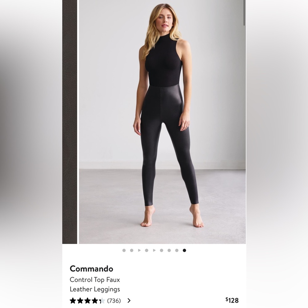 Commando Control Top Faux Leather Leggings